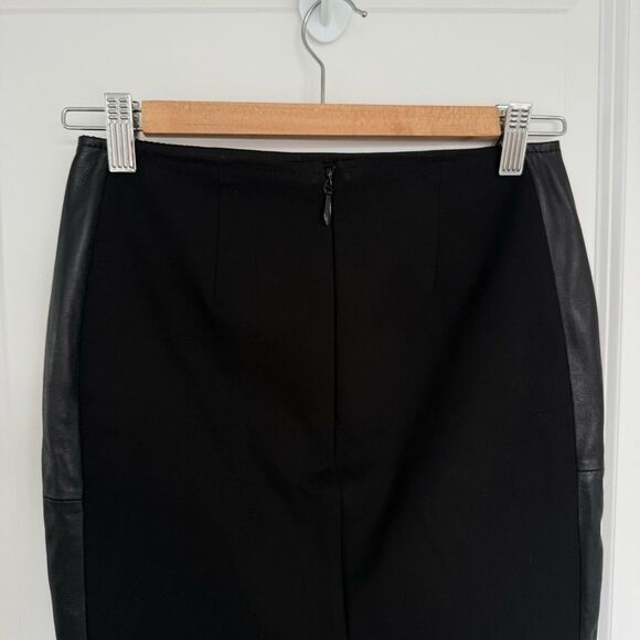 DANIER | Leather accent pencil skirt - Picture 4 of 9